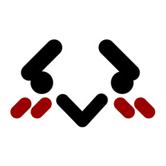 embarrassed bird face icon