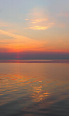 river landscape at sunset
