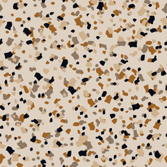 Terrazzo seamless pattern. Abstract mosaic in boho style