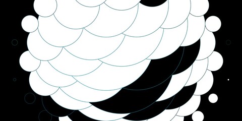 Light BLUE vector background with bubbles.