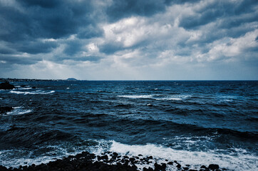 stormy sea and sky
