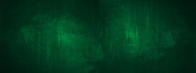 Dark green colored painted abstract stone concrete paper texture background panorama banner