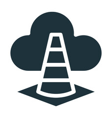 Cloud Cone Vector Icon