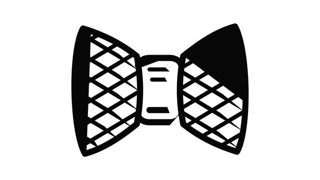Bow tie icon animation outline best object on white background
