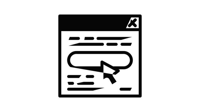 Web site icon animation outline best object on white background