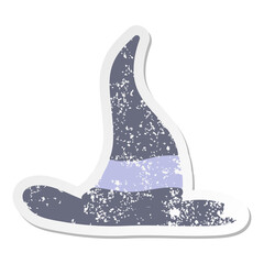 spooky witch hat grunge sticker