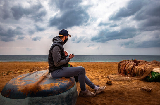 Cloudy day at the beach