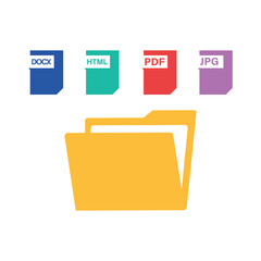 New folder file. Add attach create folder make new icon. Vector icon