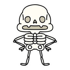confident spooky skeleton