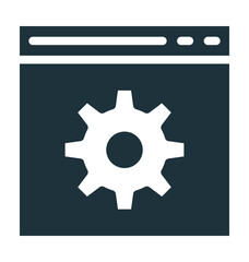 Web Gear Vector Icon