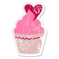valentine cup cake grunge sticker