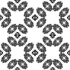 Geometric vector pattern with triangular elements. Seamless abstract ornament for wallpapers and backgrounds. Black and white colors.
