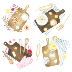 Baking Watercolor Compositions Set