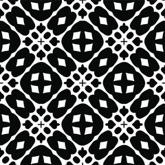  Geometric vector pattern with triangular elements. Seamless abstract ornament for wallpapers and backgrounds. Black and white colors.