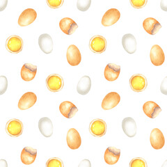 Eggs Seamless Pattern