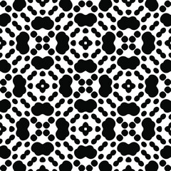  Geometric vector pattern with triangular elements. Seamless abstract ornament for wallpapers and backgrounds. Black and white colors.
