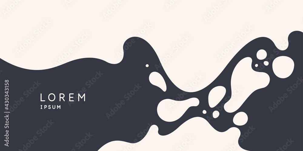 Wall mural poster with dynamic waves. vector illustration in minimal style. abstract background.