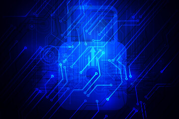 Obraz premium Cyber Security Technology for Privacy Concept