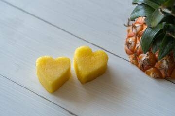 台湾パイナップル　断面ハート