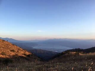 高原からの夕景