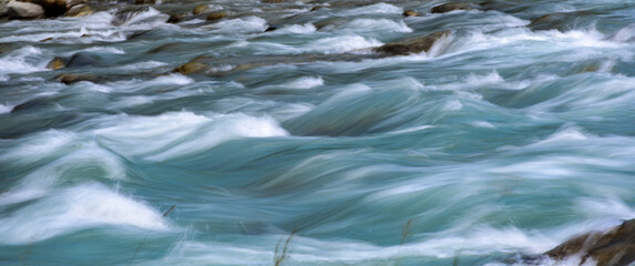 Beautiful water flowing over rocks