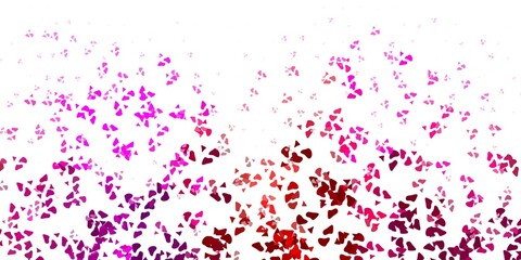 Light pink vector pattern with abstract shapes.