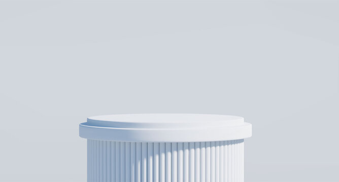 3D rendered podium for your product showcase. Blank Vector 3d illustration. 