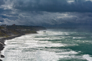 Fototapeta na wymiar Atlantic Ocean in Biarritz