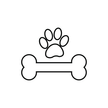 Bone   vector icon dog symbol