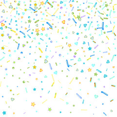 Sprinkles grainy. Cupcake donuts background.