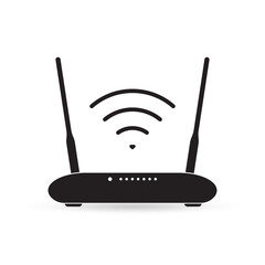 Router icon. Wifi or wireless network. Modern internet access concept. Vector illustration.
