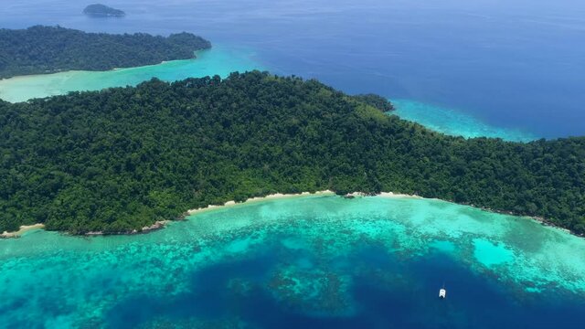 Beauty beach with coastline in Thailand
