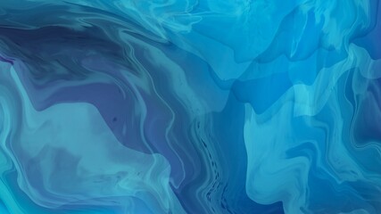 Blue flowing liquid waves abstract motion blurred background.