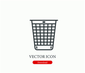 Waste vector icon.  Editable stroke. Linear style sign for use on web design and mobile apps, logo. Symbol illustration. Pixel vector graphics - Vector