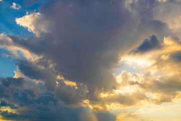 Beautiful sky before sunset.