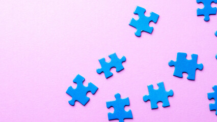 Fototapeta premium blue puzzles, textures and background