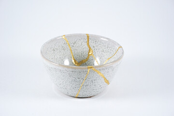 Gray japanese gold Kintsugi