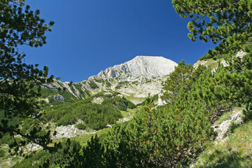 Amazing landscape of Vihren peak, Pirin Mountain, Bulgaria