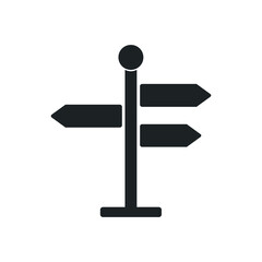 Signpost Icon Flat Illustration