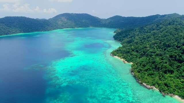 Beauty beach with coastline in Thailand