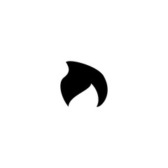 Man hair flat icon. Simple style man barber poster background symbol. Logo design element. T-shirt printing. Vector for sticker.