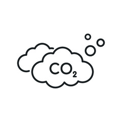 Co2 linear icon. Modern outline Co2 logo concept on white background