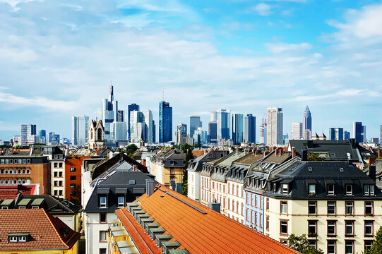 panorama of the city frankfurt