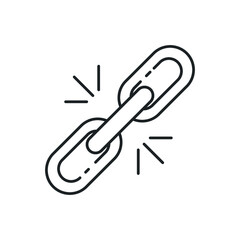 Link concept line icon. Simple element illustration. Link chain concept outline symbol design