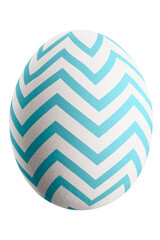 Large picture of an isolated easter egg with a stripes pattern.