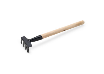 Rake on isolated white background