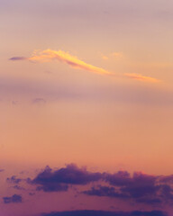 Fototapeta premium yellow clouds in sunset