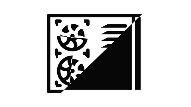 Commercial conditioner icon animation outline best object on white background