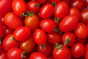 Red ripe organic tomato background