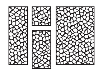 Cnc, laser cutting vector template. Abstract panel, privacy fence, room divider, partition jali. Abstract liquid shapes design for interior decor and outdoor cnc